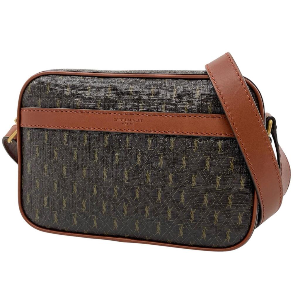 SAINT LAURENT Le Monogram Camera Bag Shoulder Brown